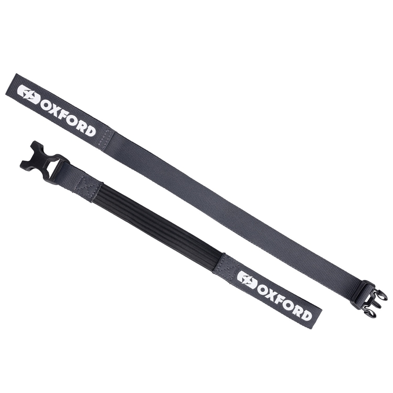 Curele pentru bagaje Oxford Atlas B-Clip 2 buc gri 26 mm x 1,2 m