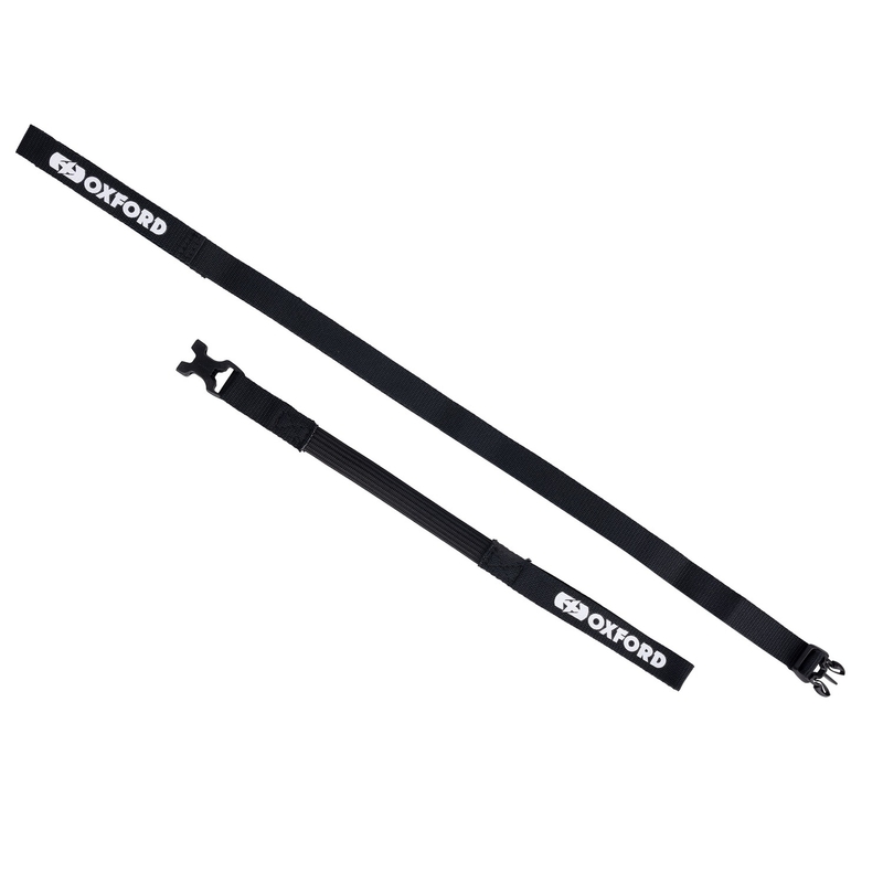 Curele pentru bagaje Oxford Atlas B-Clip 2 buc negru 17 mm x 1,2 m