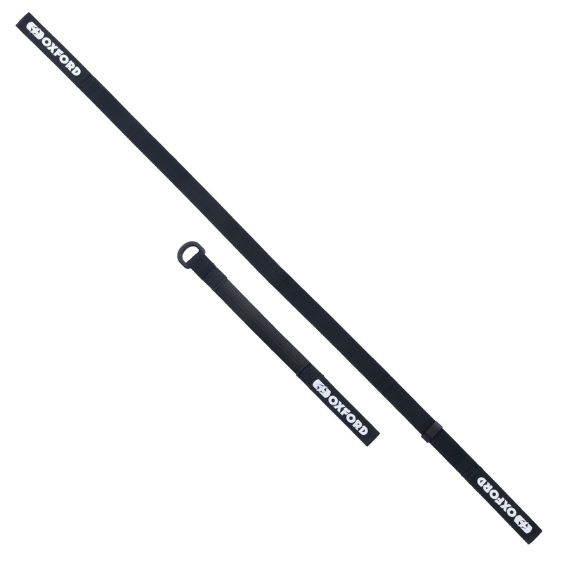 Curele pentru bagaje Oxford Atlas D-Ring 2 buc negru 26 mm x 1,2 m