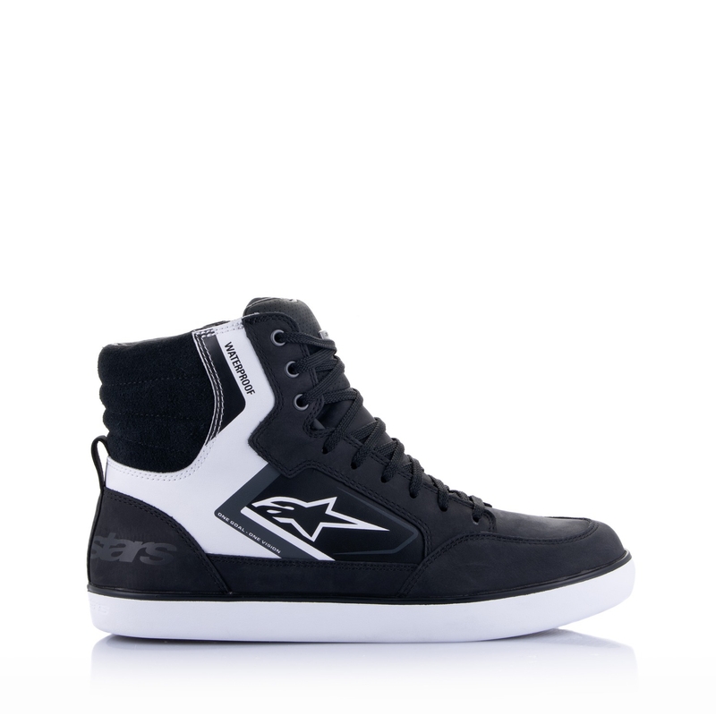 Ghete moto Alpinestars J-6 Waterproof negru-alb