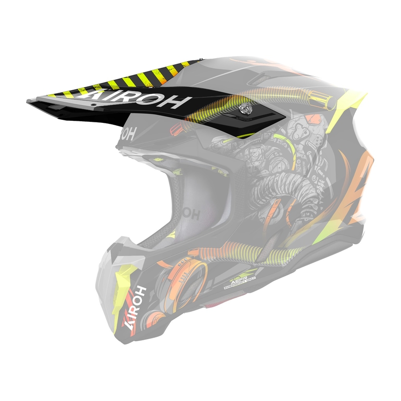 Vizor cască Airoh Twist 3 Toxic negru-galben lucios