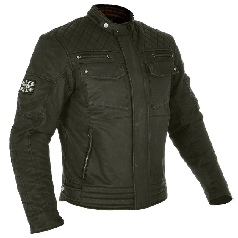 Oxford Hardy Hardy Wax jachetă de motocicletă verde închis lichidare