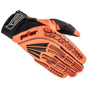 Mănuși de motocross Pilot Pioneer portocaliu fluo-negru