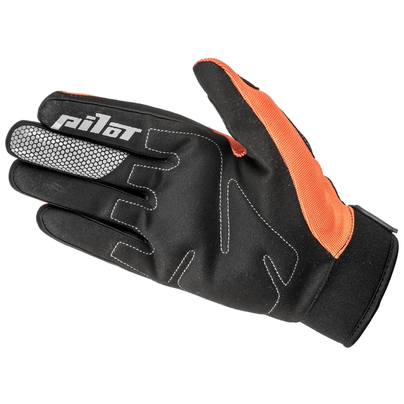 Mănuși motocross copii Pilot Pioneer portocaliu fluo-negru
