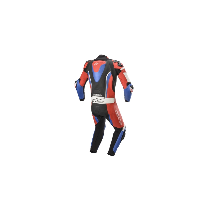 Costum din piele One Piece Alpinestars GP Pro 3 Honda Collection compatibil TECH-AIR Negru-Roșu-Albastru-Alb