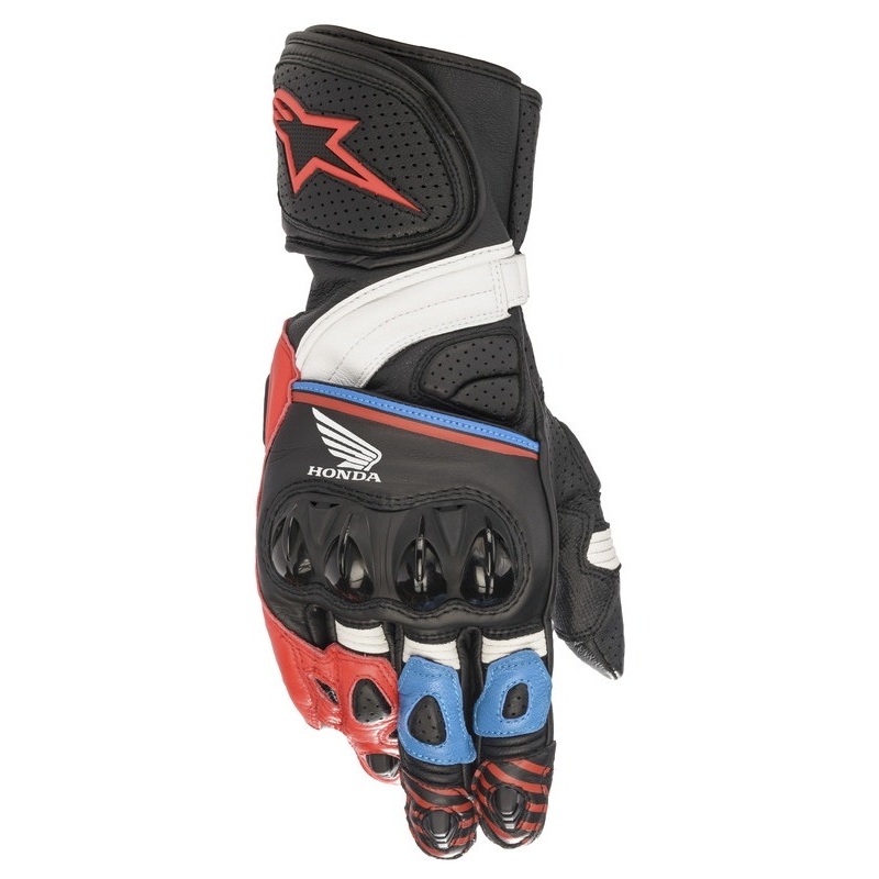 Manusi moto Alpinestars GP Plus R 2 Honda colectia negru-rosu-albastru