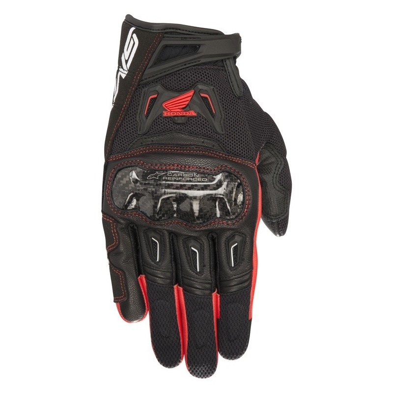 Mănuși moto Alpinestars SMX-2 Air Carbon Honda Collection negru-roșu