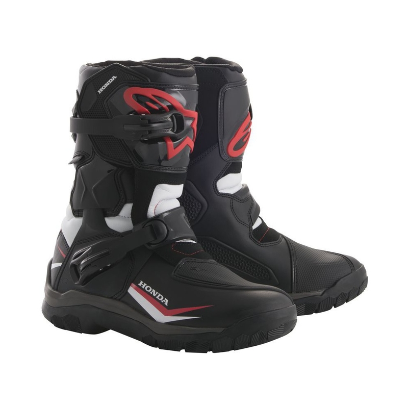 Cizme Moto Alpinestars Belize Drystar Honda Colectia Negru-Alb-Rosie