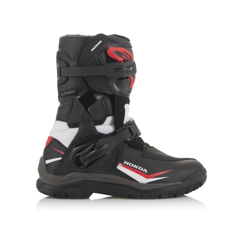 Cizme Moto Alpinestars Belize Drystar Honda Colectia Negru-Alb-Rosie
