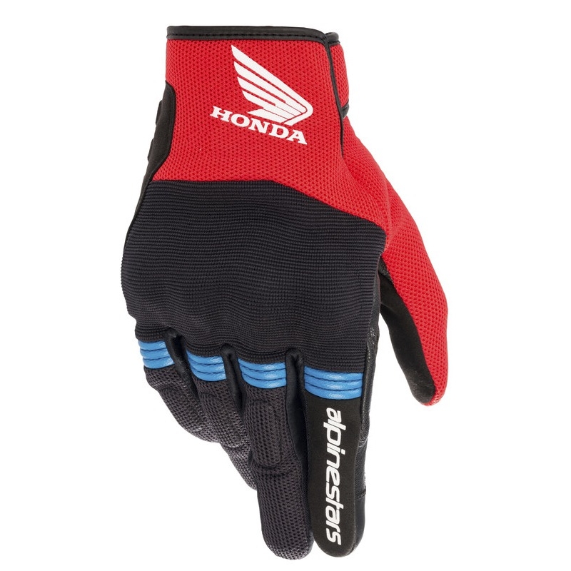 Mănuși moto Alpinestars Copper Honda colecție negru-roșu-albastru