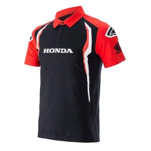 Tricou polo Alpinestars Honda roșu-negru