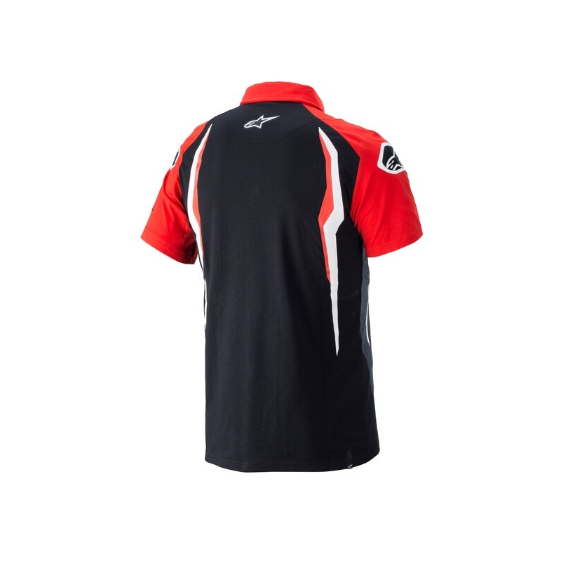 Tricou polo Alpinestars Honda roșu-negru