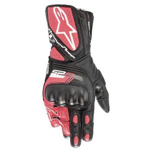 Mănuși moto damă Alpinestars SP-8 negru-alb-roz