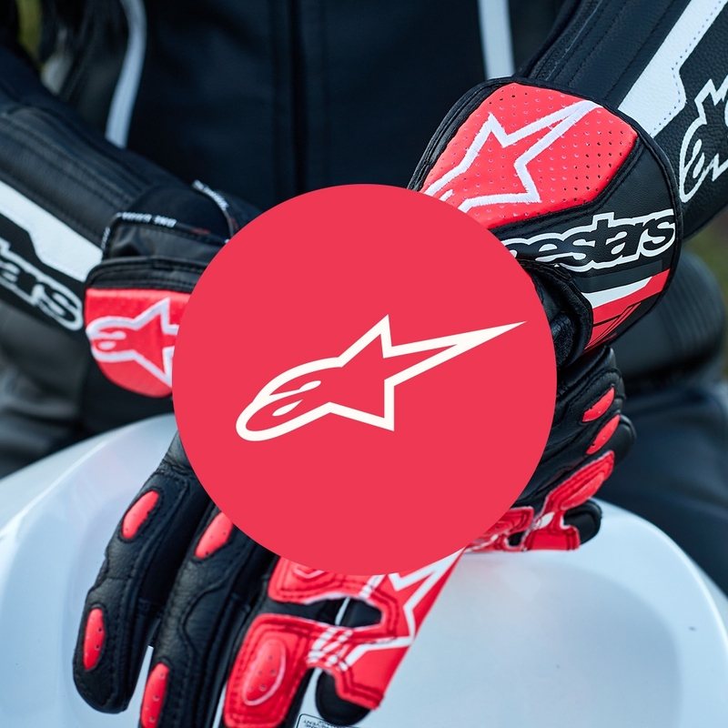 Mănuși moto damă Alpinestars SP-8 negru-alb-roz