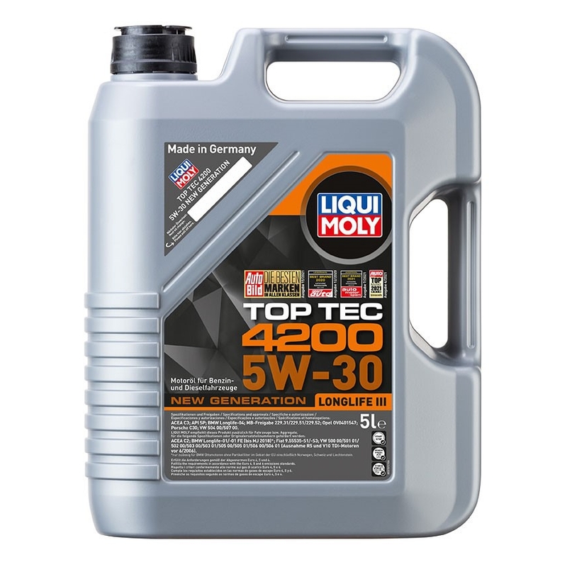 Ulei de motor sintetic LIQUI MOLY Top Tec 4200 5W-30 Noua generatie 5 l