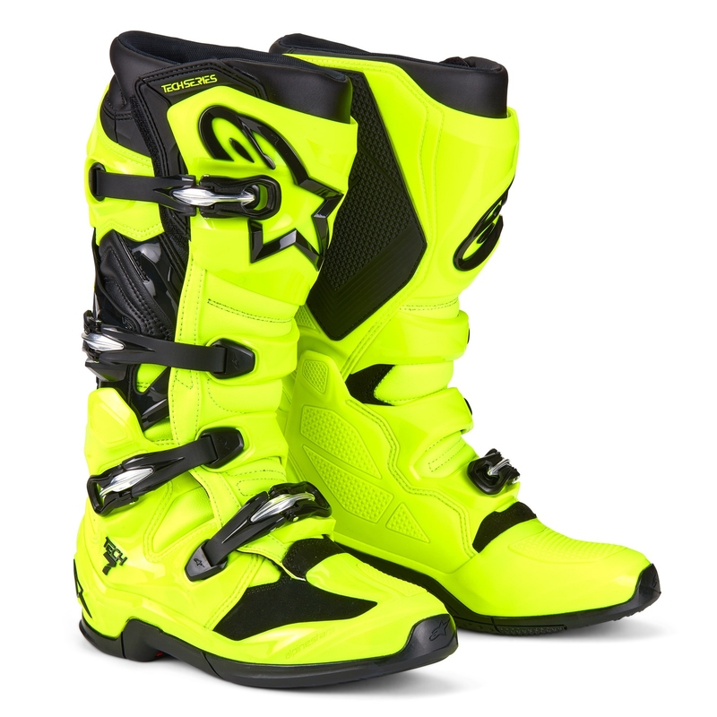 Ghete moto Alpinestars Tech 7 galben fluo-negru