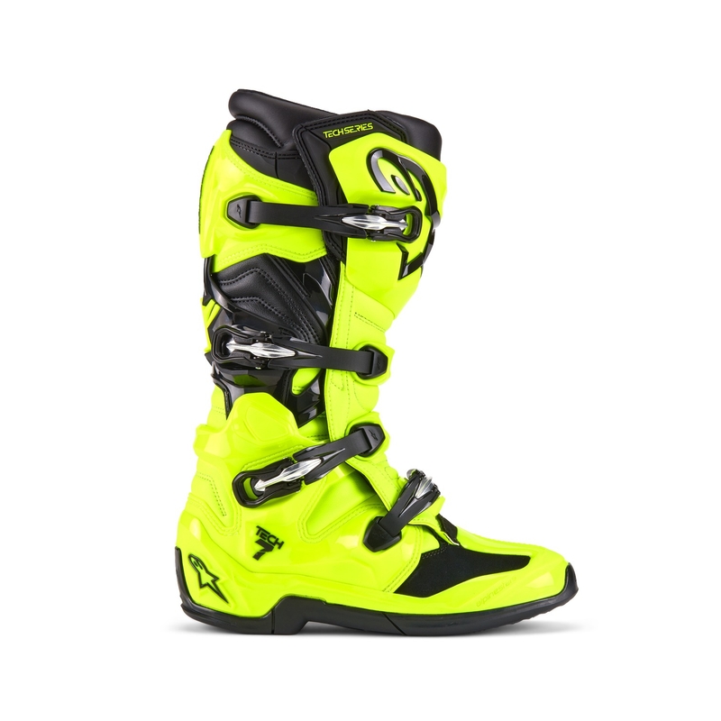 Ghete moto Alpinestars Tech 7 galben fluo-negru