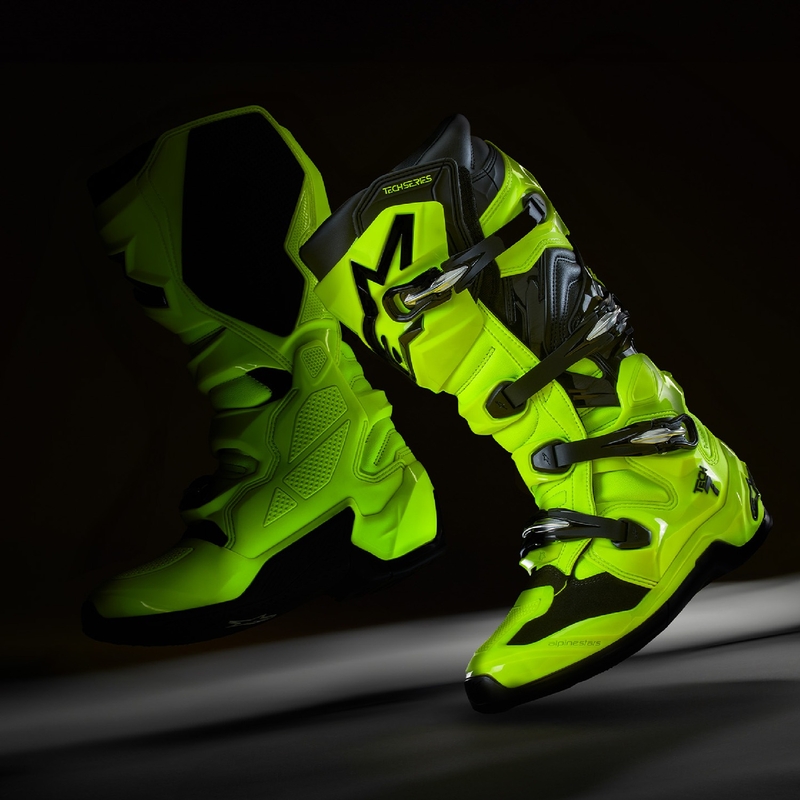 Ghete moto Alpinestars Tech 7 galben fluo-negru