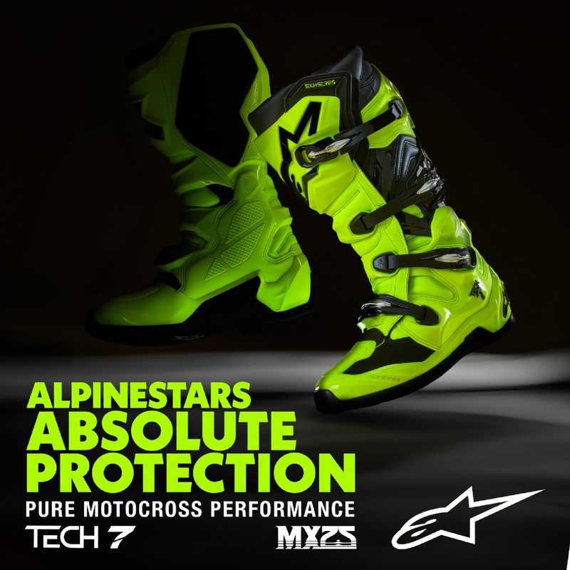 Ghete moto Alpinestars Tech 7 galben fluo-negru