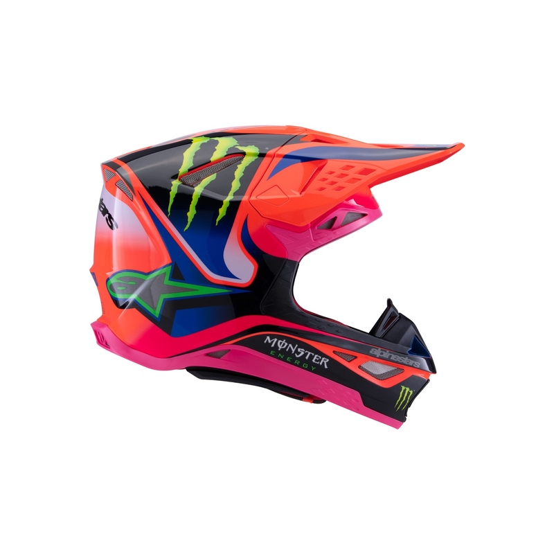 Casca de motocross Alpinestars Supertech S-M10 HAIDEN DEEGAN editie portocaliu fluo-violet-roz-verde