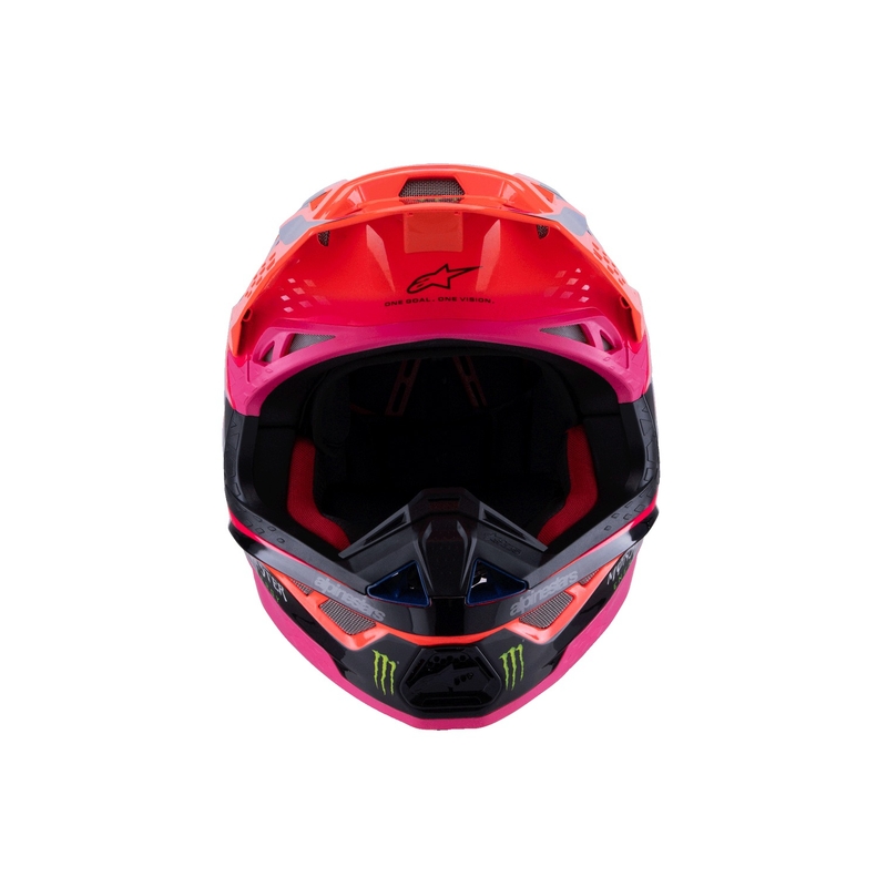 Casca de motocross Alpinestars Supertech S-M10 HAIDEN DEEGAN editie portocaliu fluo-violet-roz-verde