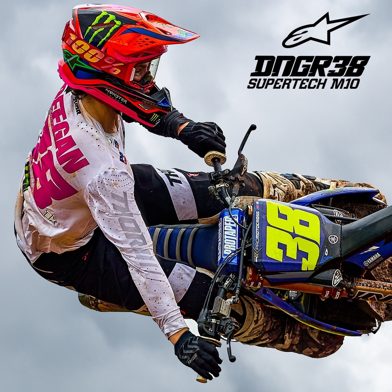 Casca de motocross Alpinestars Supertech S-M10 HAIDEN DEEGAN editie portocaliu fluo-violet-roz-verde