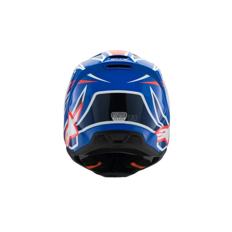 Cască motocross Alpinestars S-M3 WURX pentru copii, albastru-roșu-alb-negru