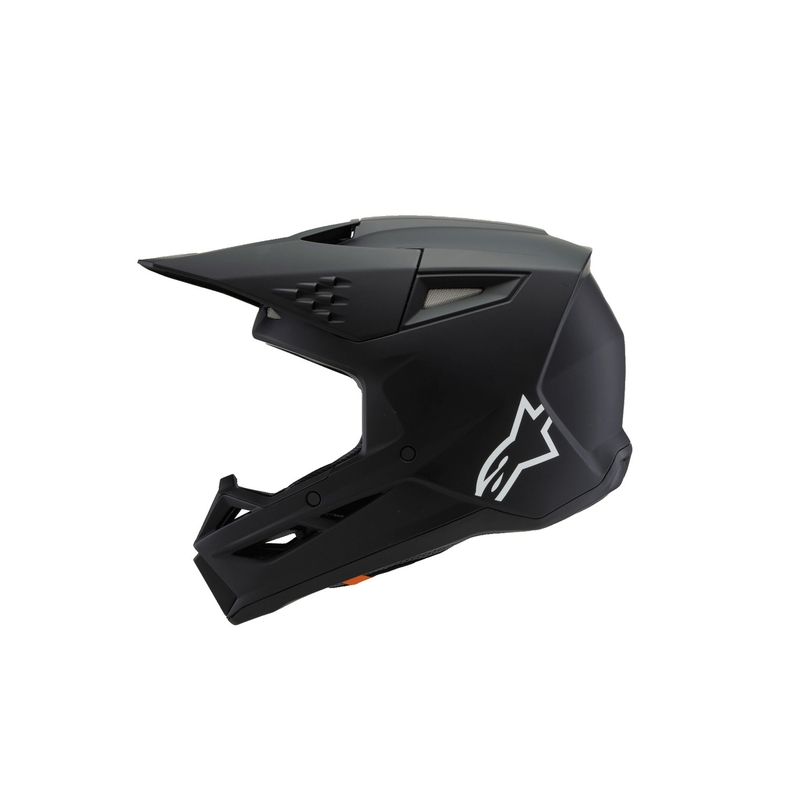 Cască motocross Alpinestars S-M3 Solid pentru copii, neagră mată