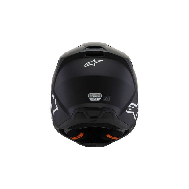 Cască motocross Alpinestars S-M3 Solid pentru copii, neagră mată
