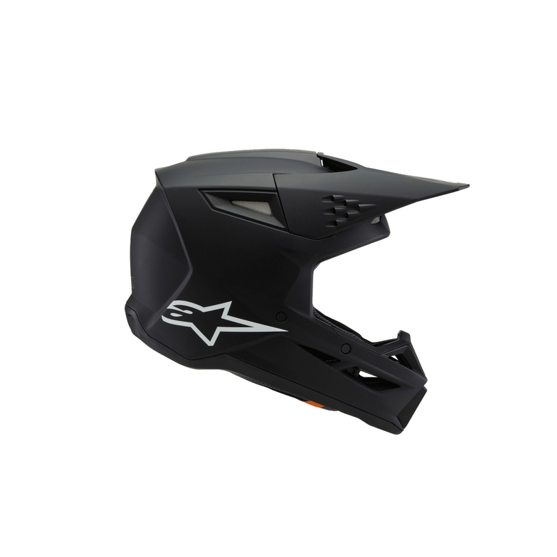 Cască motocross Alpinestars S-M3 Solid pentru copii, neagră mată