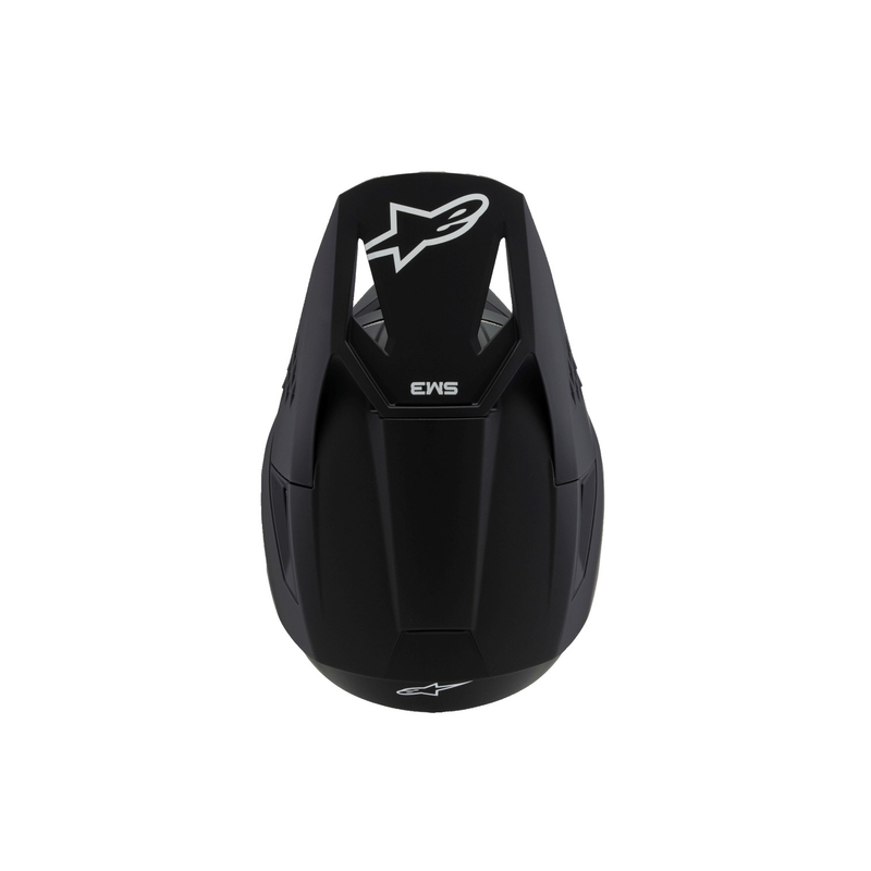 Cască motocross Alpinestars S-M3 Solid pentru copii, neagră mată