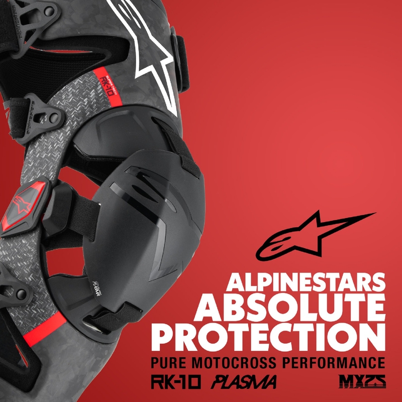 Genunchiere Alpinestars Supertech RK-10 Plasma negru-rosu