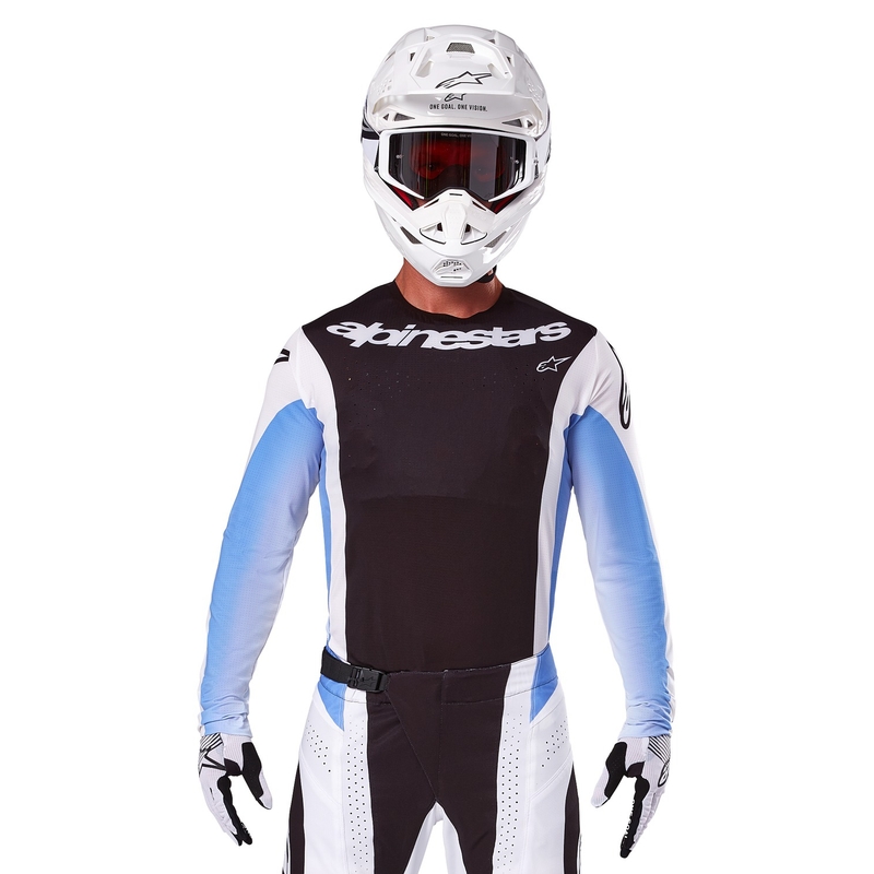 Tricou motocross Alpinestars Techstar Melt negru-albastru