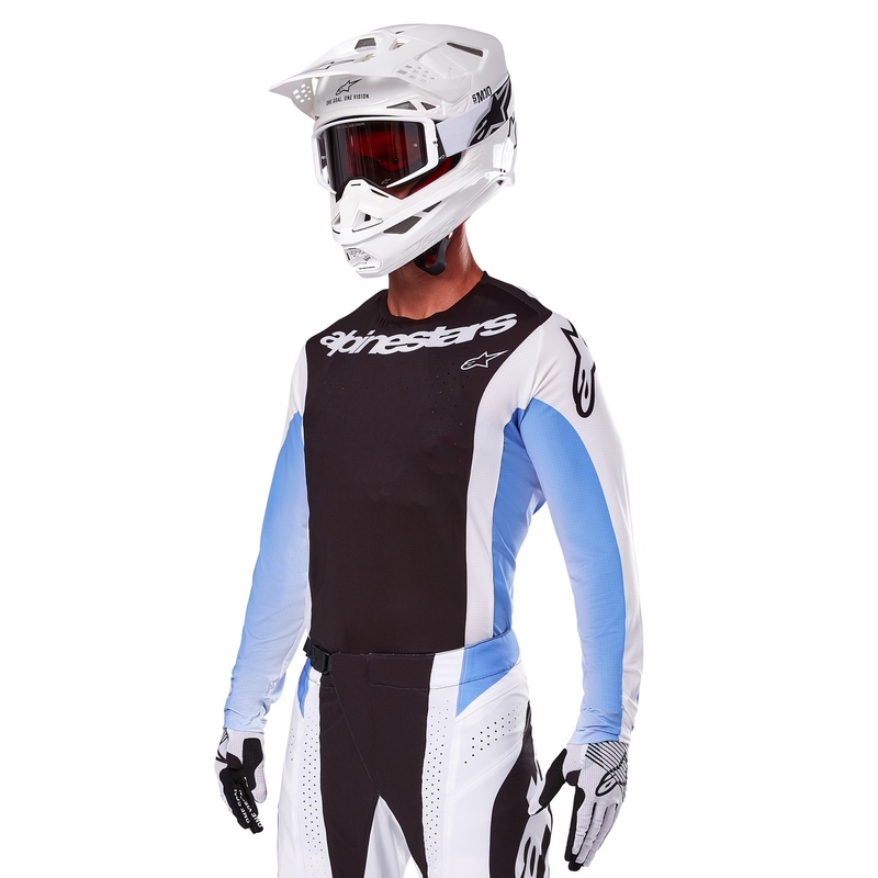 Tricou motocross Alpinestars Techstar Melt negru-albastru