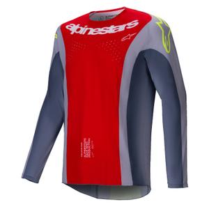 Tricou motocross Alpinestars Techstar Melt roșu-gri