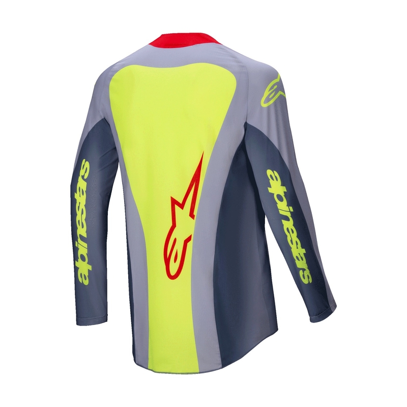 Tricou motocross Alpinestars Techstar Melt roșu-gri