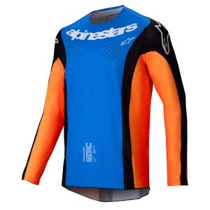 Tricou motocross Alpinestars Techstar Melt portocaliu-albastru