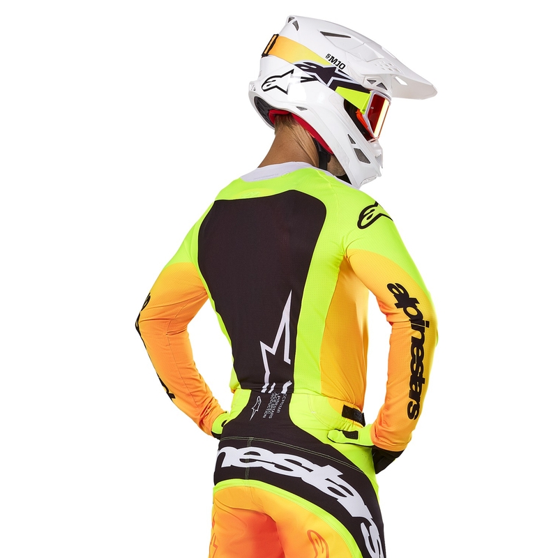 Tricou motocross Alpinestars Techstar Melt galben-negru