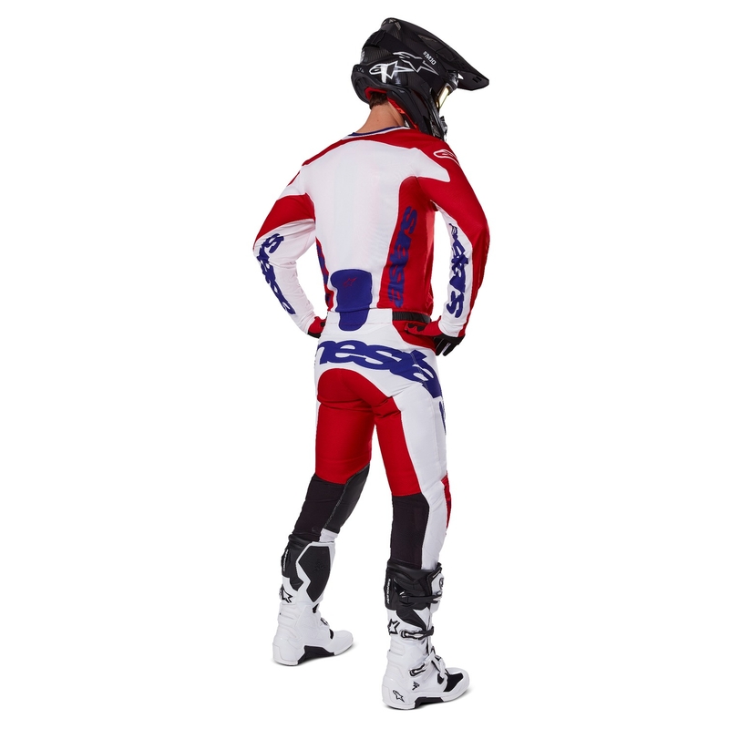 Tricou motocross Alpinestars Racer Veil roșu-alb