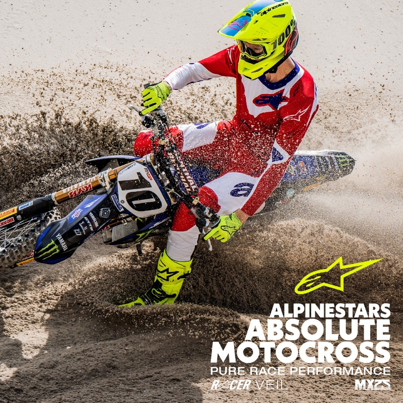 Tricou motocross Alpinestars Racer Veil roșu-alb