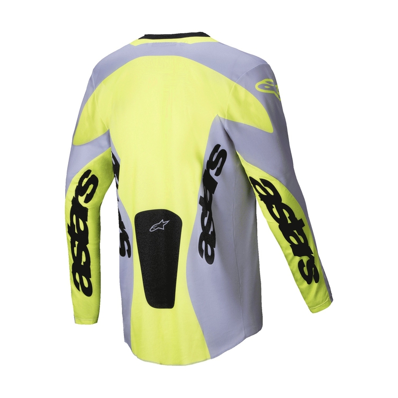 Tricou motocross Alpinestars Racer Veil gri-galben fluo