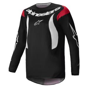 Tricou motocross Alpinestars Fluid Haul alb-negru