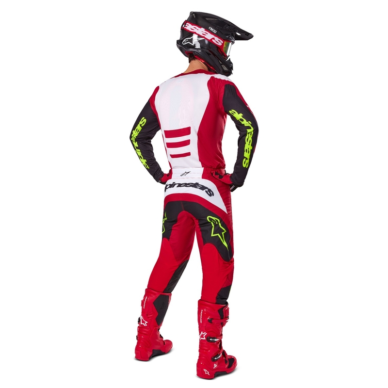Tricou motocross Alpinestars Fluid Haul roșu-negru