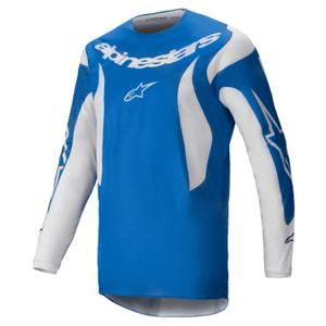 Tricou motocross Alpinestars Fluid Haul alb-albastru