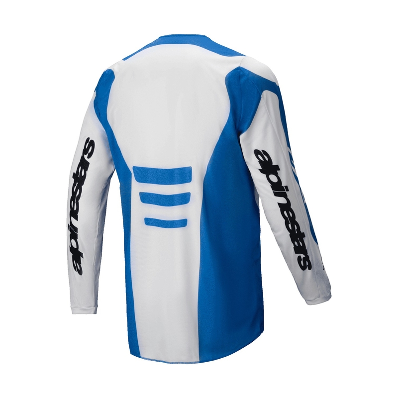 Tricou motocross Alpinestars Fluid Haul alb-albastru