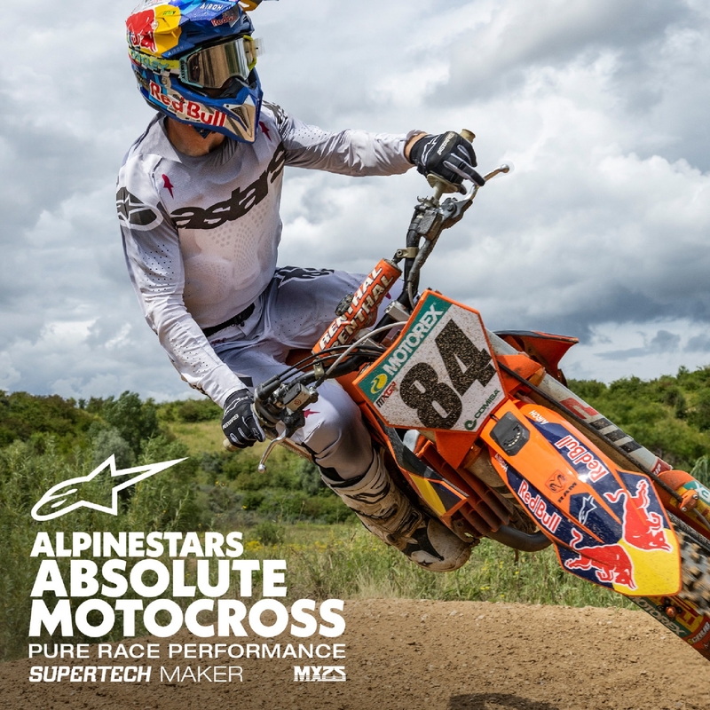 Tricou motocross Alpinestars Supertech Maker argintiu-negru