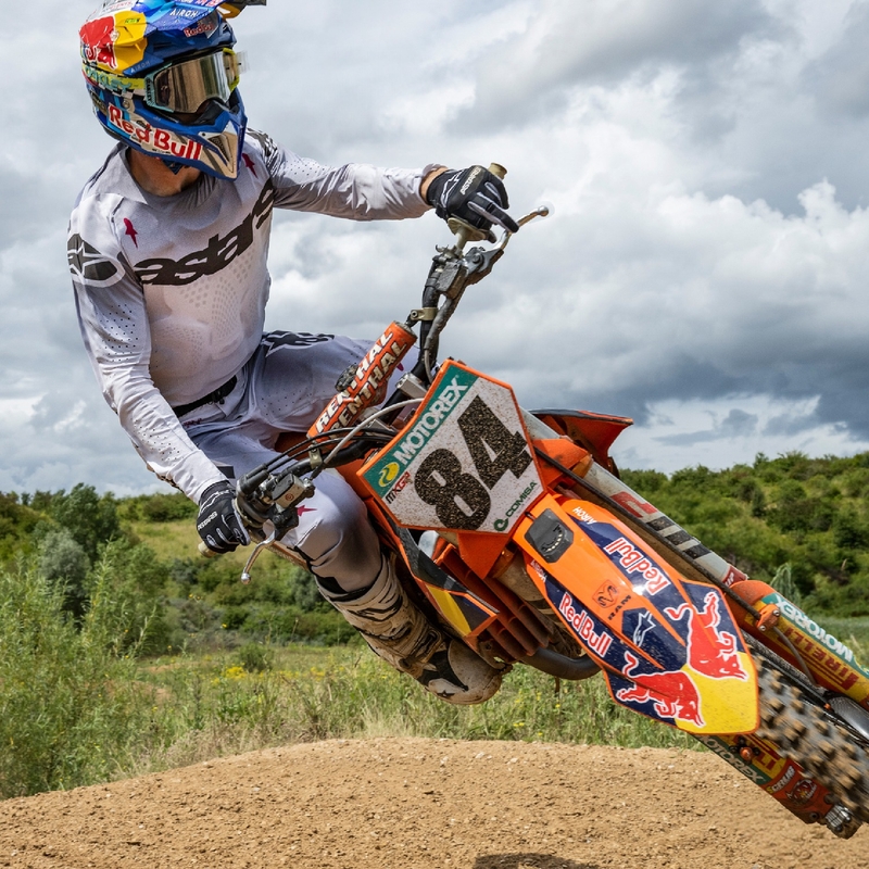 Tricou motocross Alpinestars Supertech Maker argintiu-negru