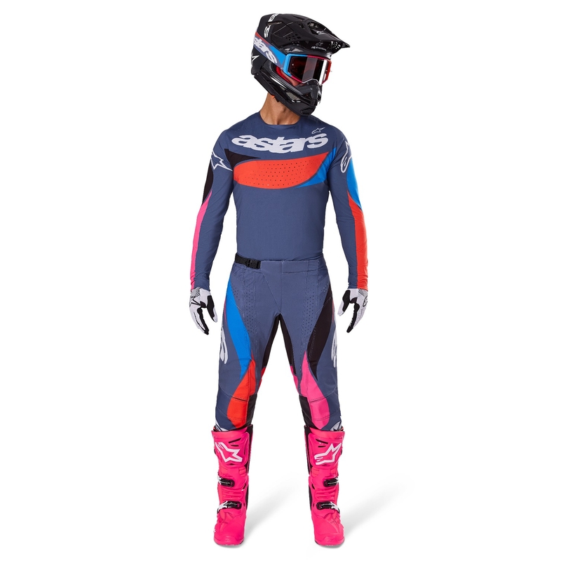 Tricou motocross Alpinestars Techstar Dreem gri-multicolor