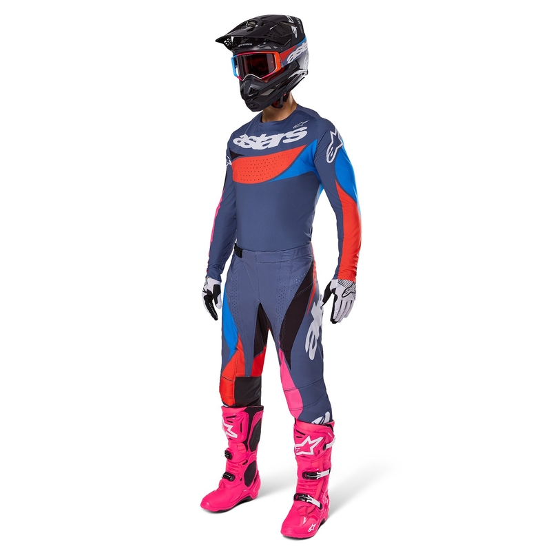 Tricou motocross Alpinestars Techstar Dreem gri-multicolor