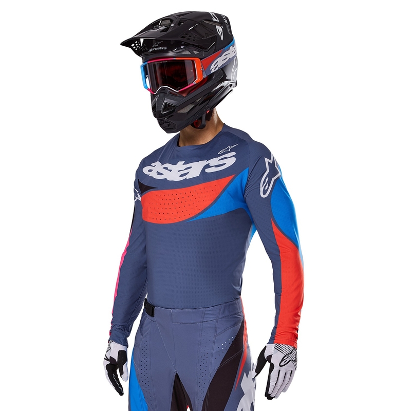 Tricou motocross Alpinestars Techstar Dreem gri-multicolor